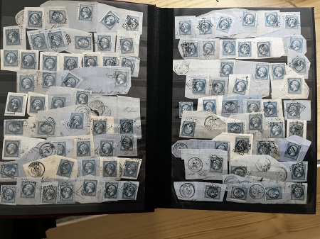 1856-76 BLEUS DE FRANCE, Lots de milliers de bleus