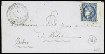 N°46Ba 20c bleu foncé, bord de feuille et voisin en