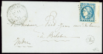 N°46Ba 20c bleu foncé, bord de feuille et voisin en