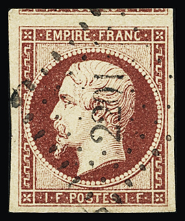 N°18 1f carmin obl. PC 2201 de Mur-de-Barrez (Aveyron)