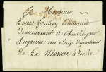 MP "N°82 GRANDE ARMEE" en rouge sur lettre de 1808