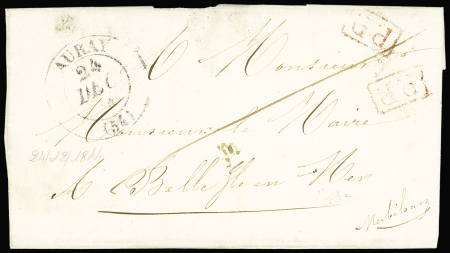 1732-1952 Collection spécialisée sur la poste à AURAY