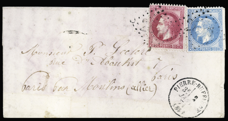 N°29 + 32 OBL GC 2846 + T16 Pierre-Buffière (2 janv 71) sur Boule de Moulins. TB