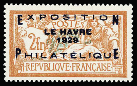 N°257A Exposition philatélique du Havre, variété "fn"