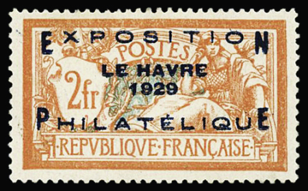 N°257A Exposition philatélique du Havre, neuf * quasi