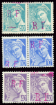 NIORT N°15 à 18 10c à 50c Mercure en 4 paires Type