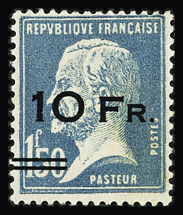 N°4 10F sur 1f50 bleu, neuf * (très légère), TB. Certificat