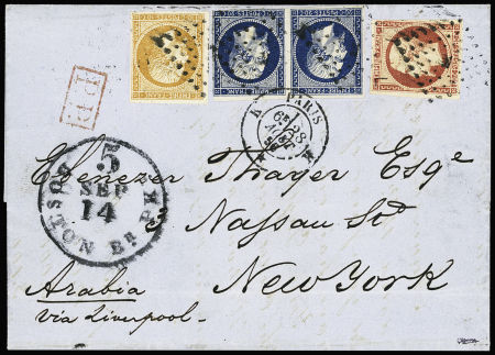 N°17A +14A en paire +13A obl. losange K sur lettre