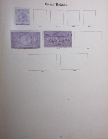 1840--1910, Chiefly used collection in "Ideal" album