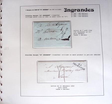 1800-1848, Belle collection de marques postales du