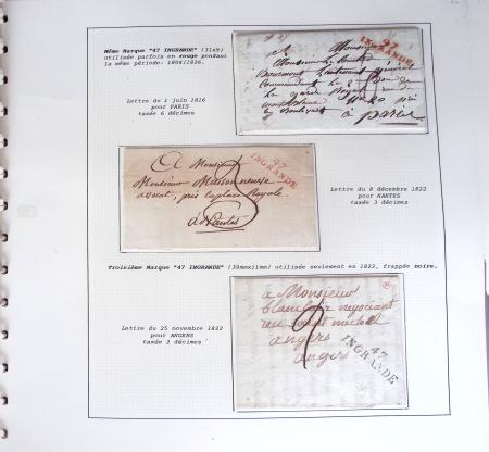 1800-1848, Belle collection de marques postales du