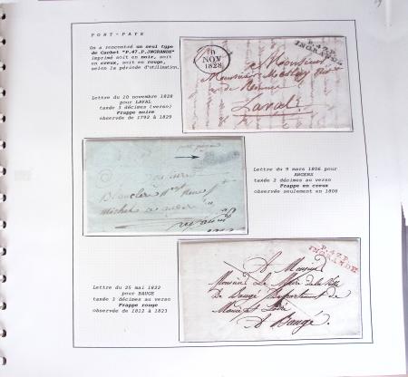 1800-1848, Belle collection de marques postales du