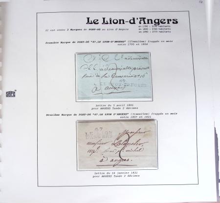 1800-1848, Belle collection de marques postales du