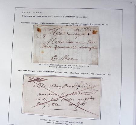 1800-1848, Belle collection de marques postales du