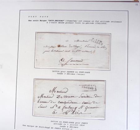 1800-1848, Belle collection de marques postales du