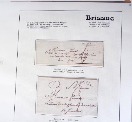 1800-1848, Belle collection de marques postales du