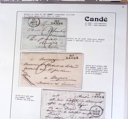 1800-1848, Belle collection de marques postales du
