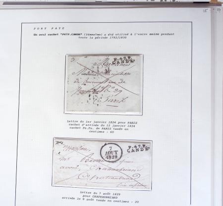 1800-1848, Belle collection de marques postales du
