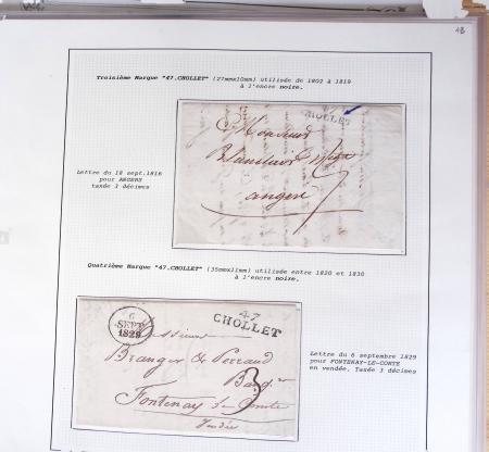 1800-1848, Belle collection de marques postales du