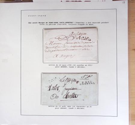 1800-1848, Belle collection de marques postales du