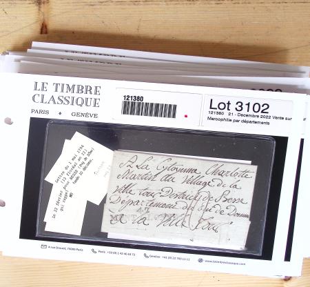 1800-1848, Belle collection de marques postales du