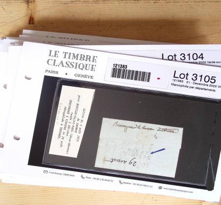 1800-1848, Belle collection de marques postales du