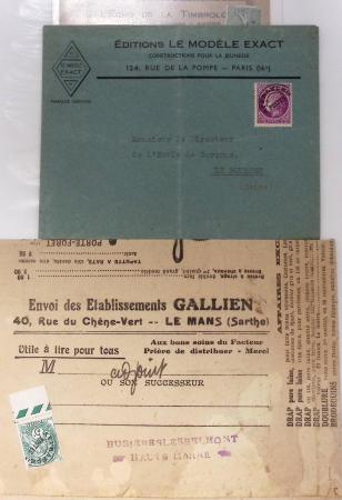 1921-1962, Sympathique collection de PREOBLITERES sur