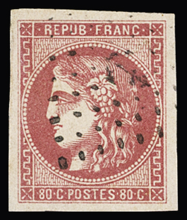 N°49 80c rose oblitéré Ancre, TTB
