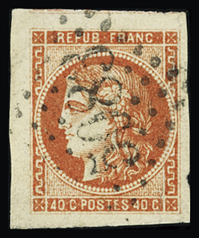 N°48d 40c rouge-sang clair obl. GC 5083 de Constantinople,