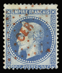 N°29B 20c bleu, deux exemplaires avec losange rouge