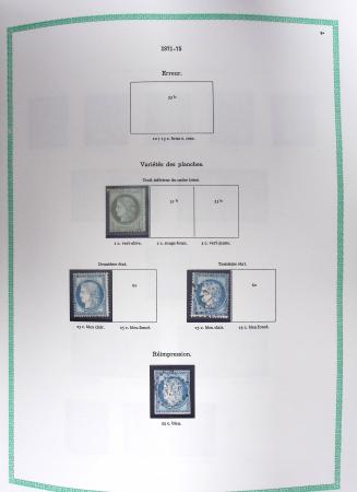 1849-1979, Collection de France avancée du n°1 jusqu'en