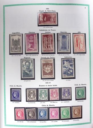 1849-1979, Collection de France avancée du n°1 jusqu'en
