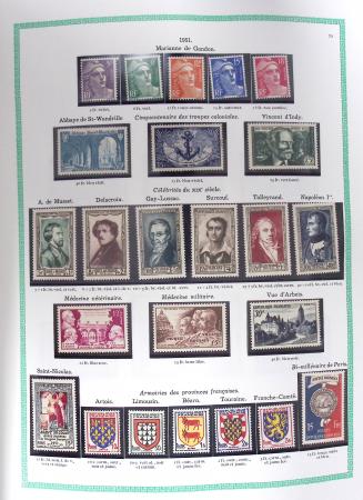1849-1979, Collection de France avancée du n°1 jusqu'en