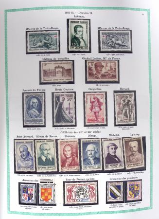 1849-1979, Collection de France avancée du n°1 jusqu'en