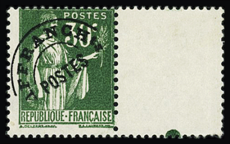 N°69 Non émis, Type Paix 30c vert, bord de feuille,