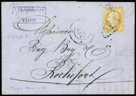 Piquage SUSSE sur n°16 40c orange obl. losange J sur