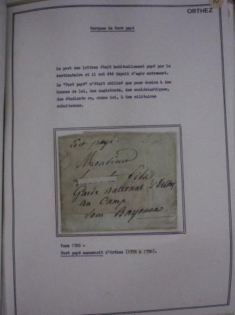 1752-1988, Collection "La poste à Orthez : rétrospective