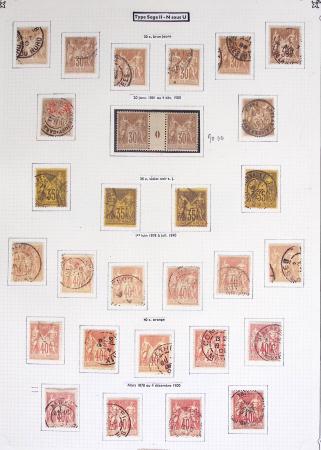 1849-1899, Collection sur pages Y&T avec nombreuses