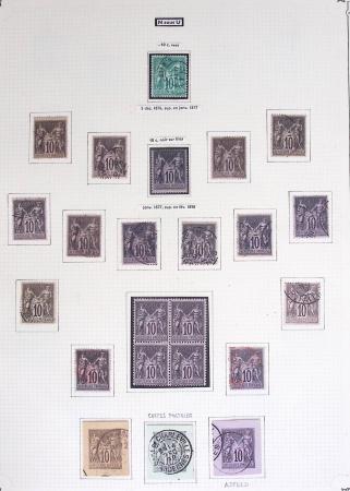 1849-1899, Collection sur pages Y&T avec nombreuses