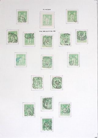1849-1899, Collection sur pages Y&T avec nombreuses