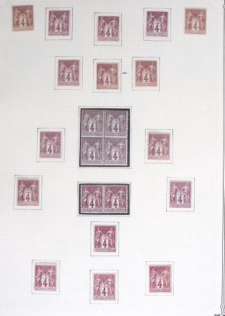 1849-1899, Collection sur pages Y&T avec nombreuses