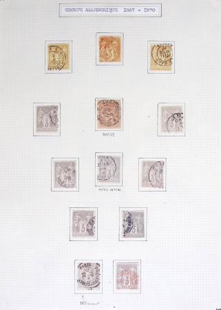 1849-1899, Collection sur pages Y&T avec nombreuses