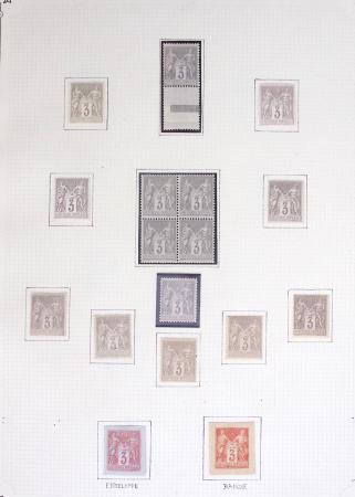 1849-1899, Collection sur pages Y&T avec nombreuses