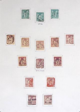 1849-1899, Collection sur pages Y&T avec nombreuses