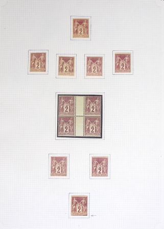 1849-1899, Collection sur pages Y&T avec nombreuses