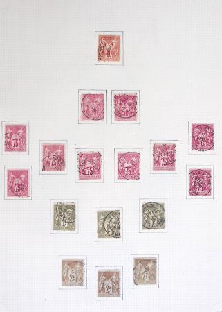1849-1899, Collection sur pages Y&T avec nombreuses