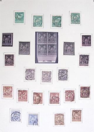 1849-1899, Collection sur pages Y&T avec nombreuses