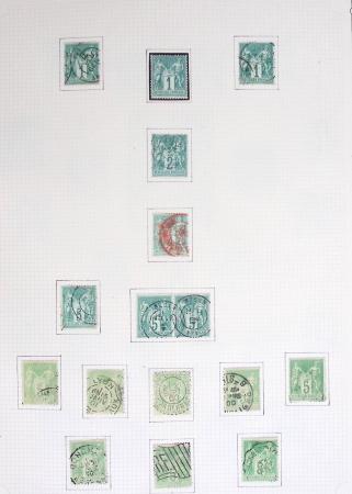 1849-1899, Collection sur pages Y&T avec nombreuses