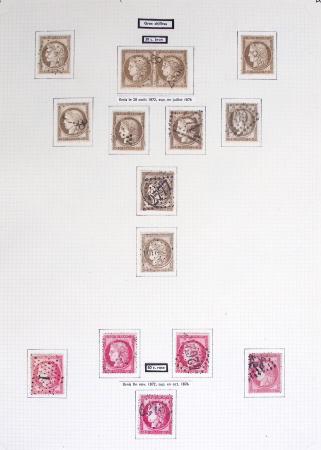 1849-1899, Collection sur pages Y&T avec nombreuses