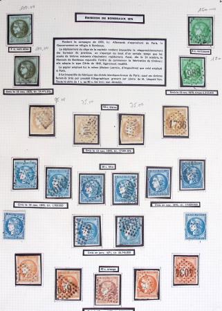 1849-1899, Collection sur pages Y&T avec nombreuses